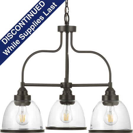 Progress Lighting Saluda Collection Three-Light Chandelier P400134-020